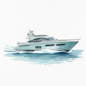 AB 95S yacht at high speed