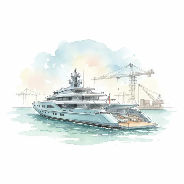 Superyacht Baglietto T60 lors de son lancement à La Spezia