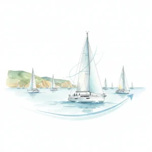 Yacht Bénéteau in navigazione