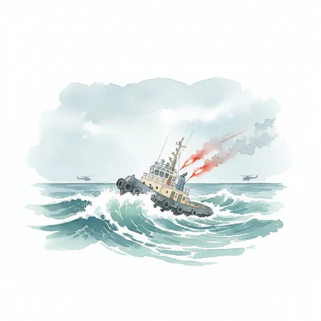 Tugboat Leo sinking off South Africa