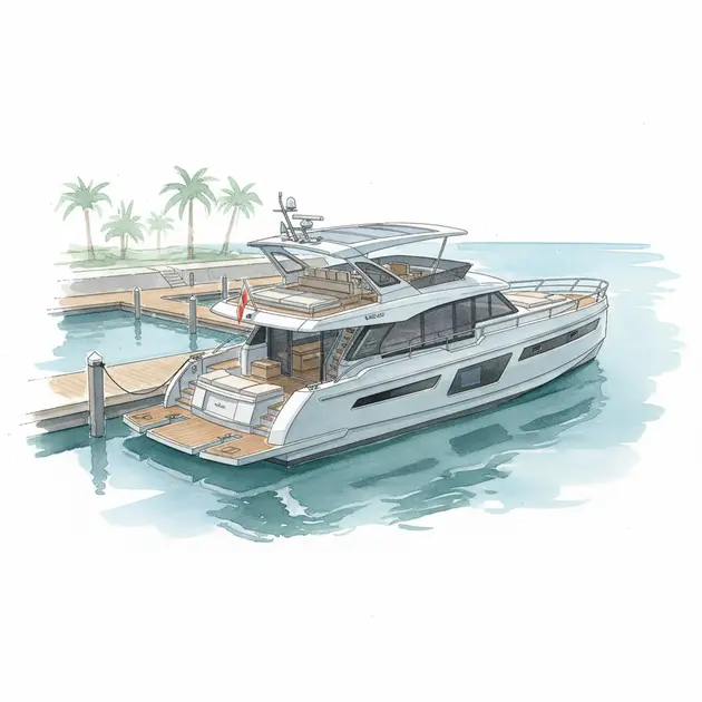 Saxdor 460 GTC luxury yacht at sea