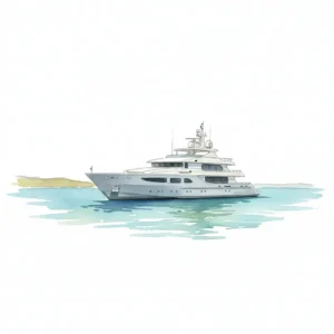 The 60-meter Serenity II superyacht during its official launch in Antalya