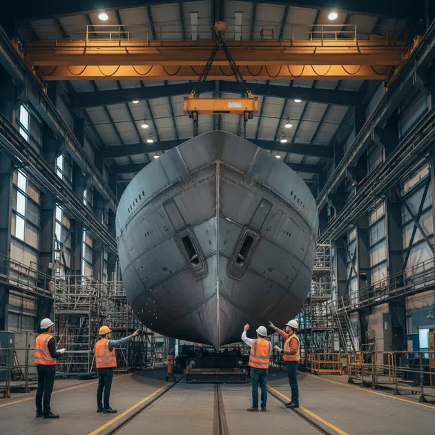 Bering 165 keel laying ceremony