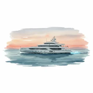 Benetti B.Neos 40M cruising at sunset