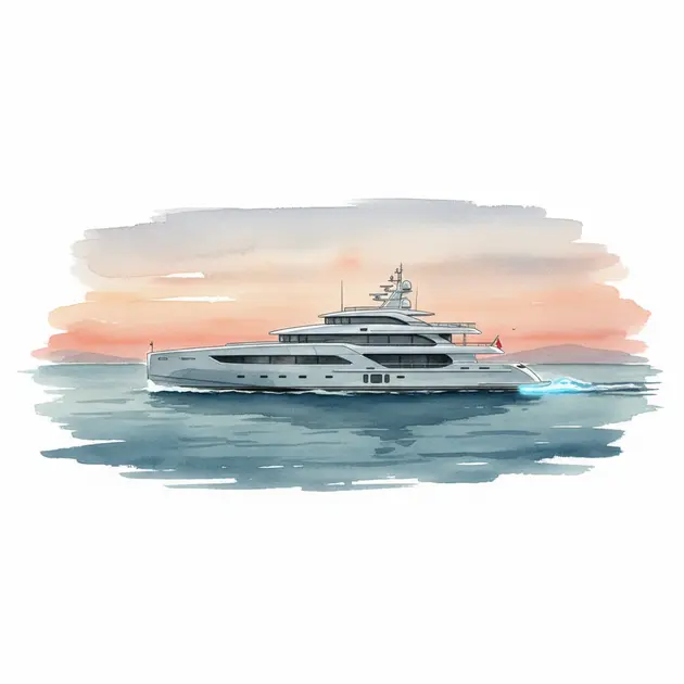 Benetti B.Neos 40M cruising at sunset