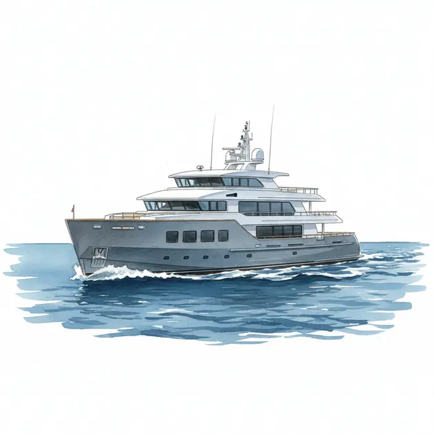 Nordhavn 100 explorer yacht on open water