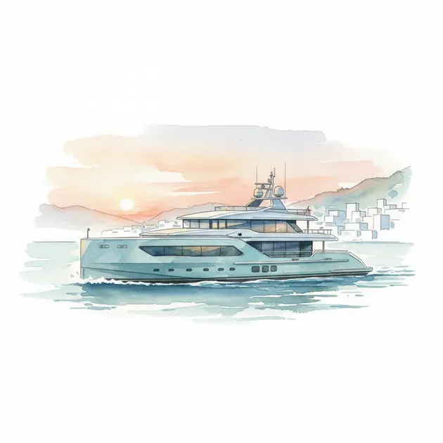 Side profile of the Sanlorenzo SL125 Asymmetric at sea