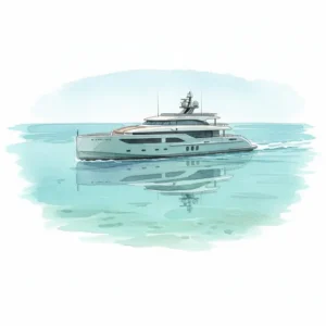 The 76m N2H hybrid superyacht cruising