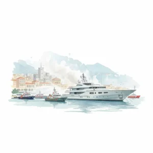Safety inspection on a luxury yacht deck