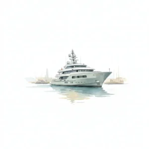The CRN Project Thunderball superyacht during its official launch ceremony