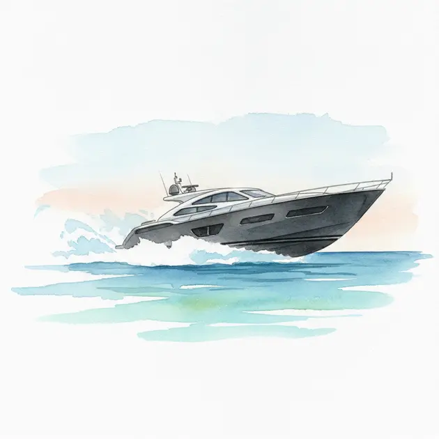 Modern luxury yacht at sea