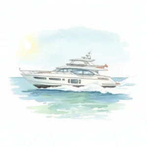 Le nouveau yacht Princess S80 naviguant en mer