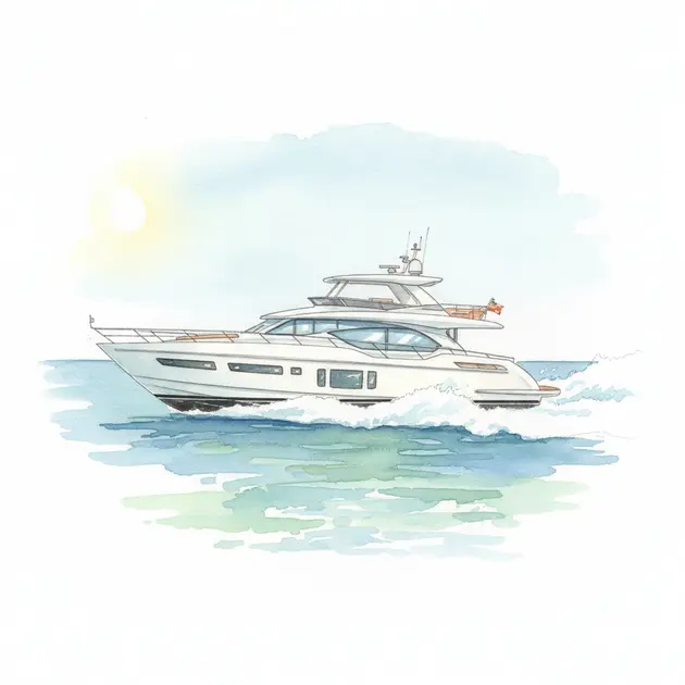Le nouveau yacht Princess S80 naviguant en mer