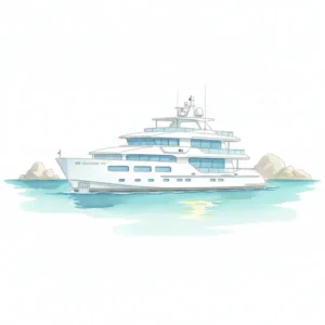 Le superyacht Sirena 118 en mer