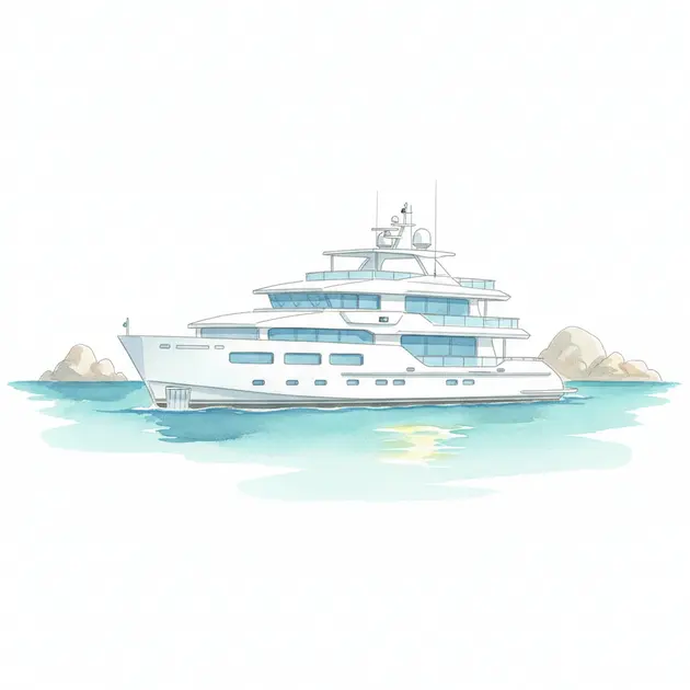 Le superyacht Sirena 118 en mer