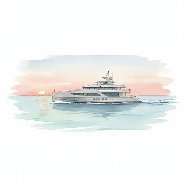 Side profile of the Sirena 42M superyacht