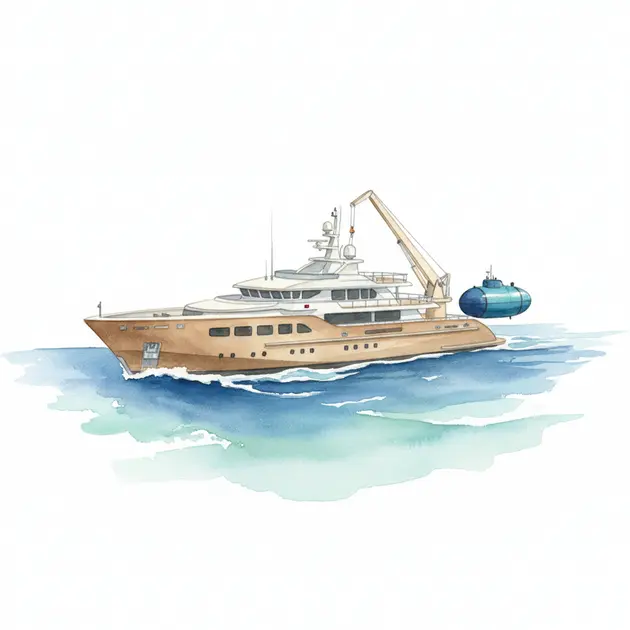 The 46m Zembra explorer yacht at sea