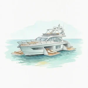 Galeon 570 SKY yacht at sea