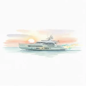 The sleek Pearl 100 Hybrid superyacht during sea trials